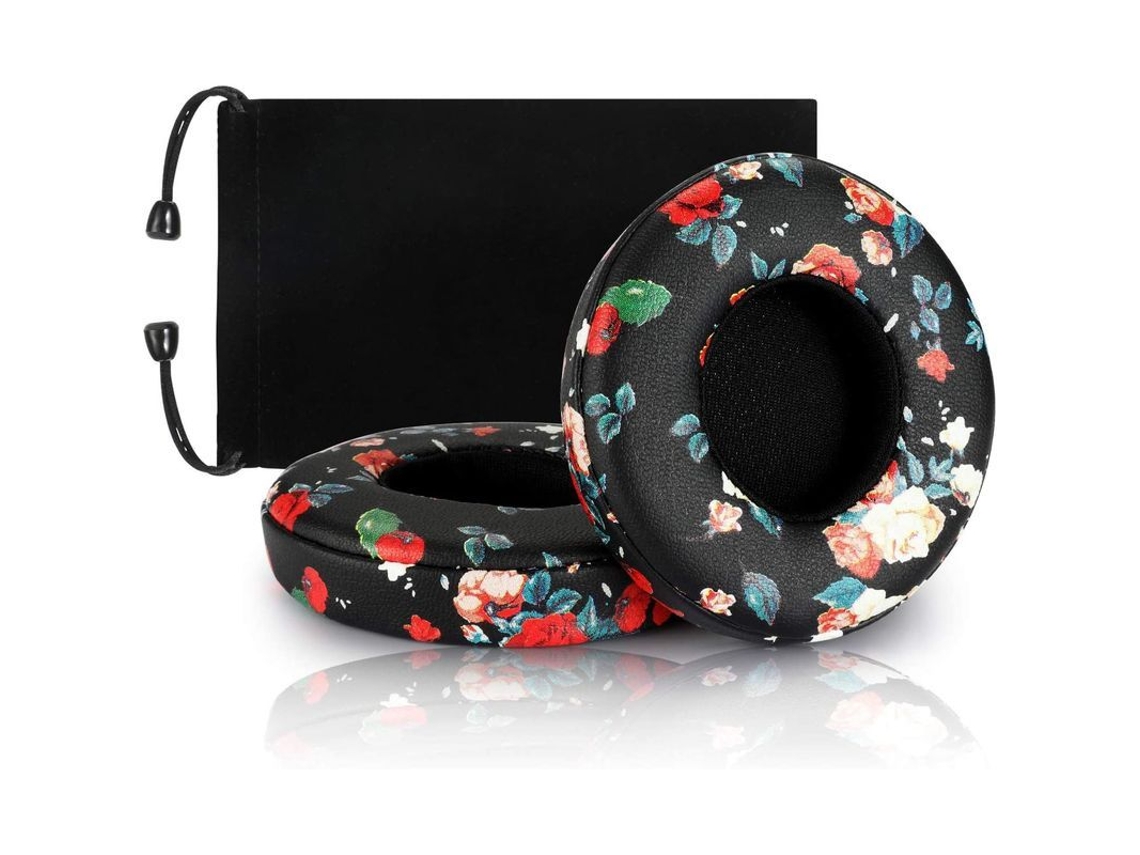 Capacete de Ouvido de Substituição, Almofadas Compatíveis com Solo 2.0 3.0 Sem Fio, Preto Floral