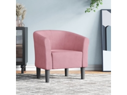 Vidaxl Poltrona Veludo Rosa
