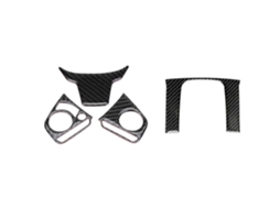 3pcs Painel Botão Volante Fibra Carbono + 1x Painel Marchas 2016-2019