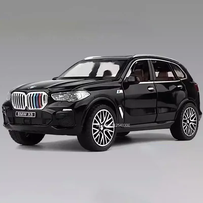 (x5 Preto) Escala 1:32 - Modelo De Carro Em Metal Fundido - Som E Luz Realistas