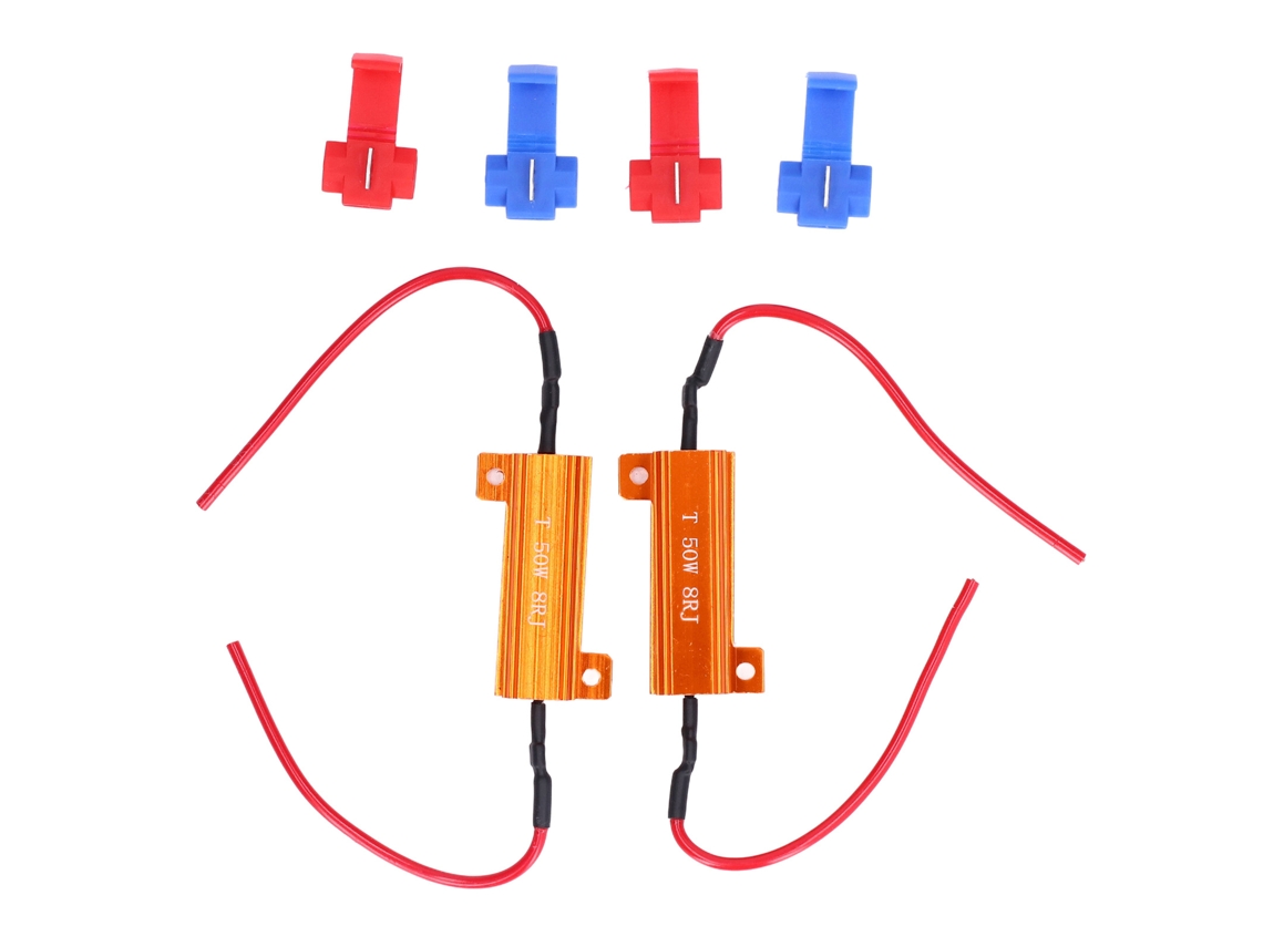2 Conjuntos De Resistencia De Carga 50w 8ohm Kit De Repuesto Sin Error Para Luces Led Drl