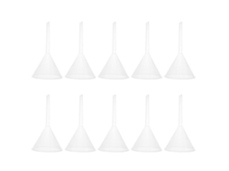 Funil De Dosagem Triangular Plástico Transparente Imikeya 90mm, Pacote Com 10 Unidades, Resistente A Ácidos E Álcalis