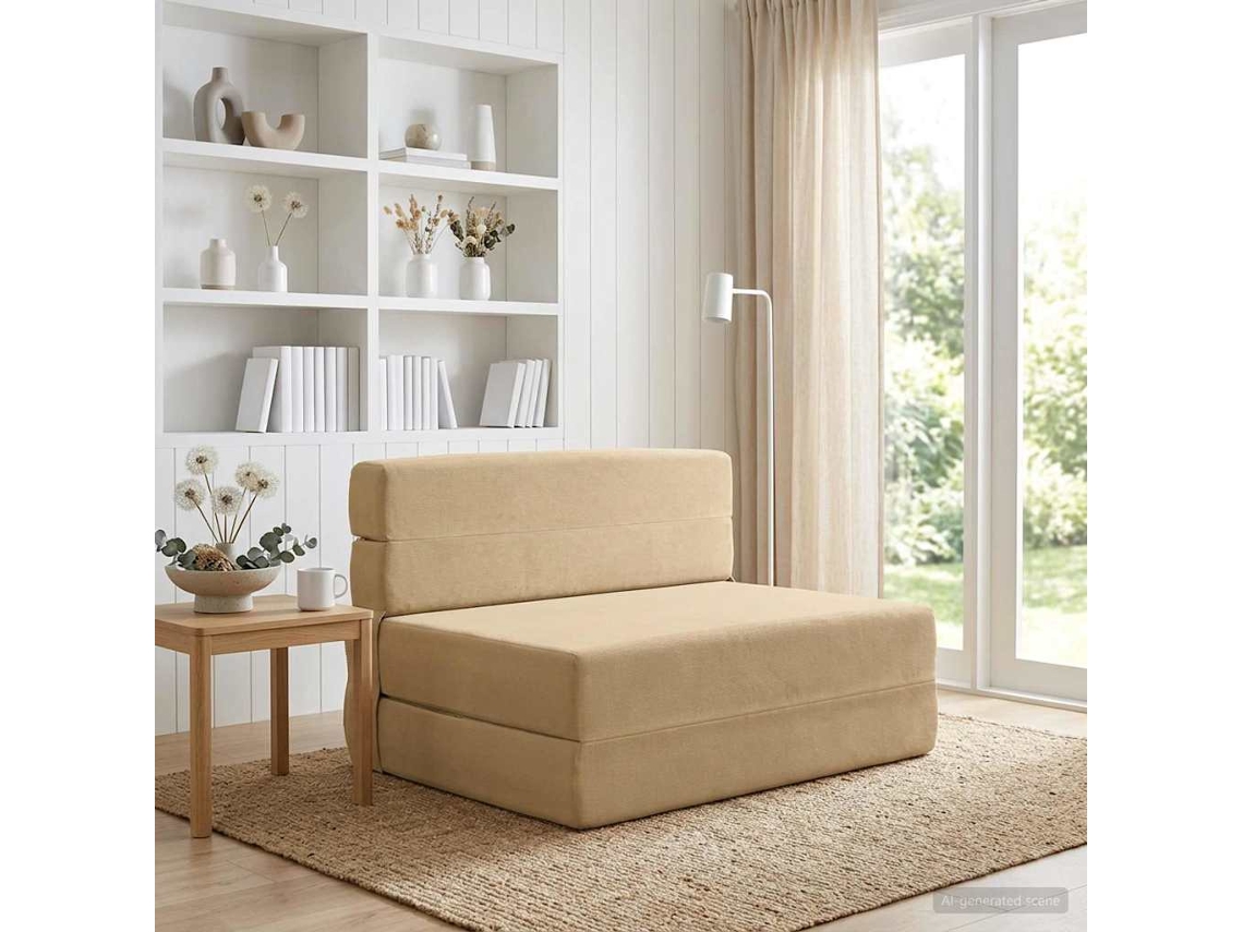 Vidaxl Sofá Cama Dobrável Verde Cinza 70 X 72 X 60 Cm Tecido