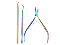 Tesoura De Pele Morta Em Aço Inoxidável Para Manicure, Remover Calos E Unhas, Ferramenta Profissional Com Conjunto De Trimmer E Cutter