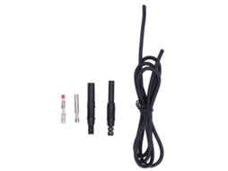 Kit de Cabos de Teste com Plugues Banana Empilháveis 4mm Macho macho para Multímetro Elétrico J.70027 Preto