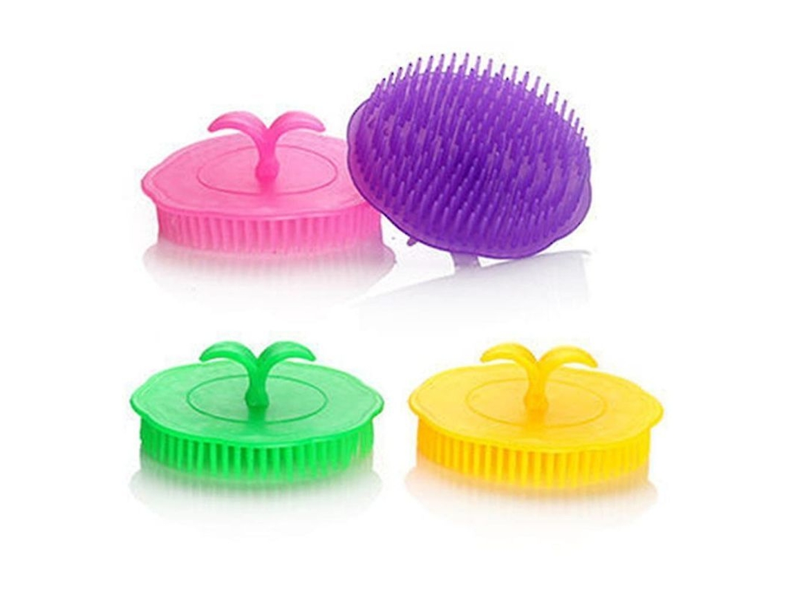Massageador De Cabelo E Scalp, Escova De Shampoo Suave Para Exfoliação E Limpeza Profunda, 4 Peças