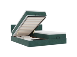 Ottoman Bed Frame, Ottoman Bed Frames Vidaxl Verde Veludo (200 X 200 Cm)