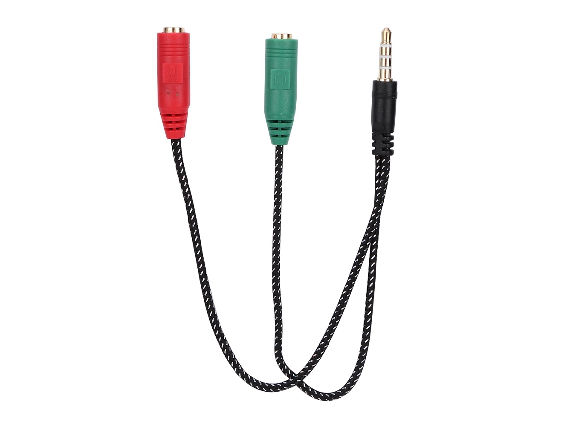 Adaptador de Áudio Duplo 3,5 Mm para Fone e Microfone AQUAFORGE