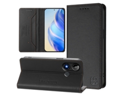 Capa De Couro Para Celular Rc01 Com Dupla Dobra Magnética E Rfid