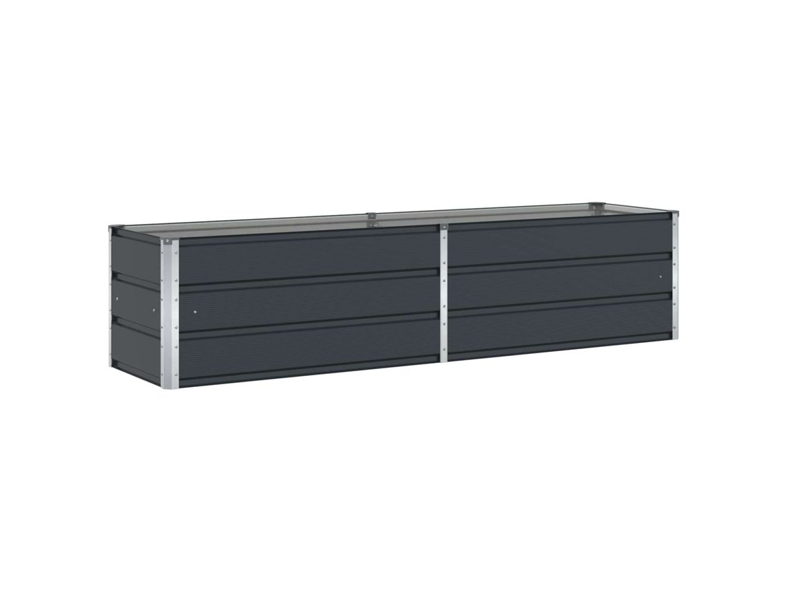 Conjunto 1 Floreira Vidaxl Antracite Aço (195 X 50 X 45 Cm)