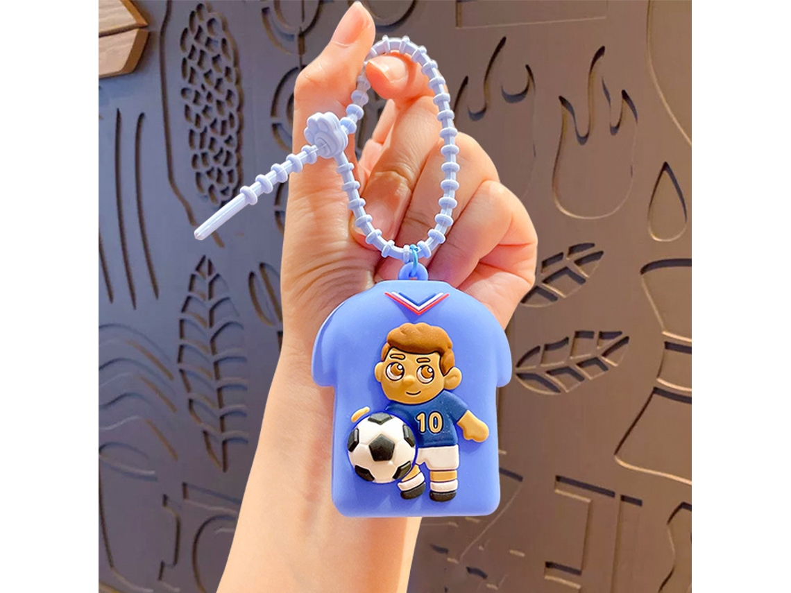 Chaveiro camisola jogador França nº10 Copa 2026, colecionável, pendente silicone, STELASPLEN