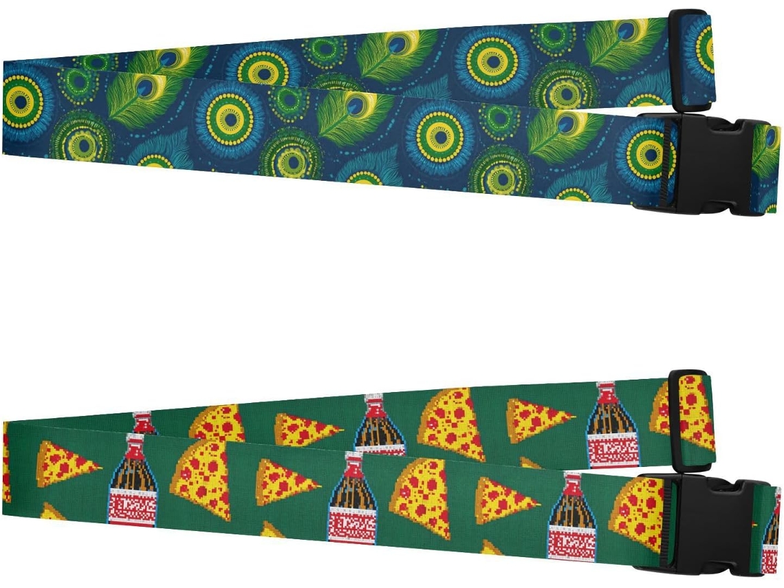 Conjunto De 2 Cintas Bagagem Ajustáveis E Portáteis Peacork Viagens Marítimas, Viagens Casuais E Uso Diário