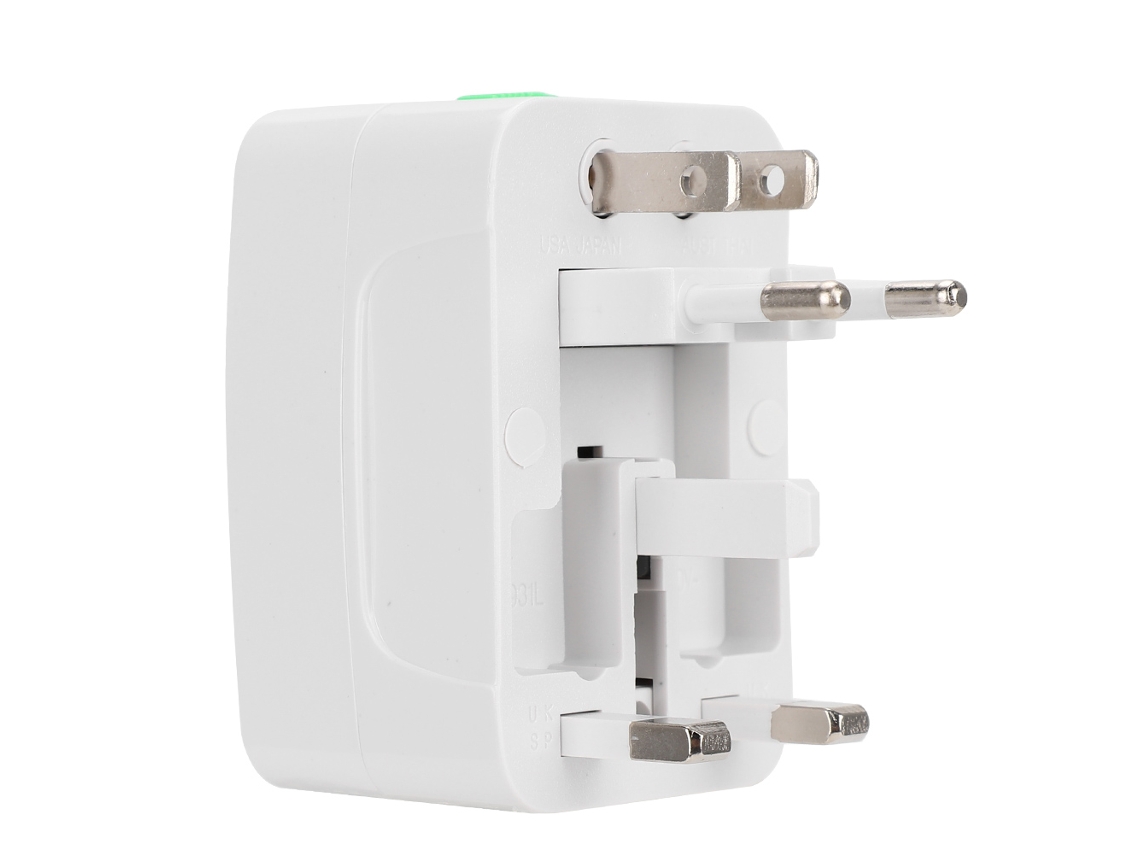Adaptador Universal de Plugue Global para Viagens, Tomada de Conversão com Material Abs Incombustível