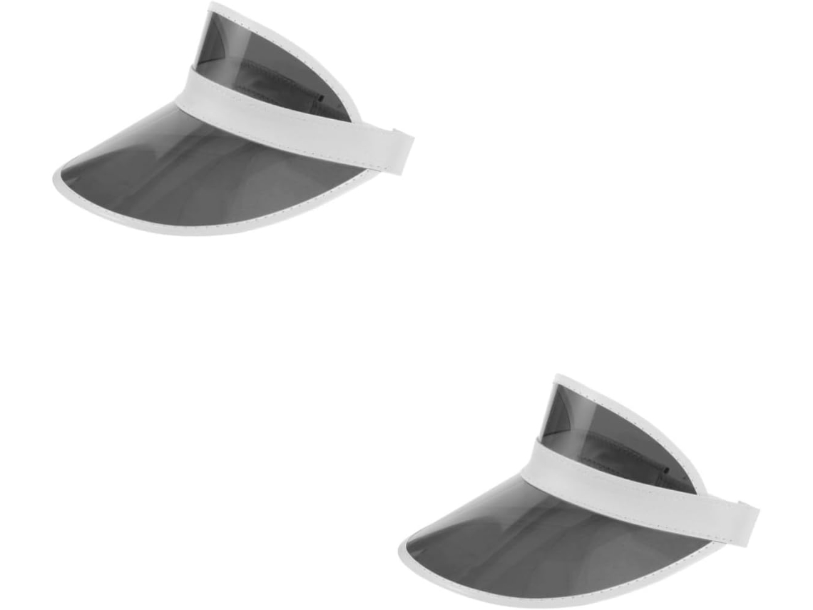 Conjunto De Chapéu De Sol Transparente De 2 Peças Com Viseira, Proteção Uv E Design Ventilado.