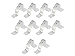 Suporte em forma de U para montagem do Trilho C45 (pacote com 10 unidades, aço inoxidável)