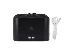 Difusor de Aromaterapia com Chama 3D 7 Cores S/MARCA, silencioso