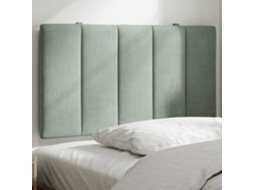 Vidaxl Almofadão De Cabeceira Hanko 80 Cm Veludo Cinzento-claro