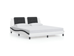Bed Frame, Bed Frames Vidaxl Preto Couro Artificial (180 X 200 Cm)