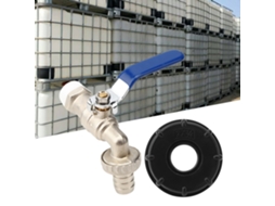 Adaptador De Tanque Ibc Laxiscreed Compatível Com Torneiras De Jardim Para Ligação De Mangueiras