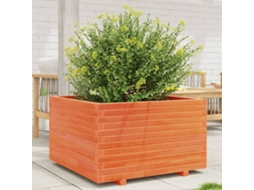 Vidaxl Vaso/floreira De Jardim 80x80x49,5 Cm Pinho Maciço Castanho Mel
