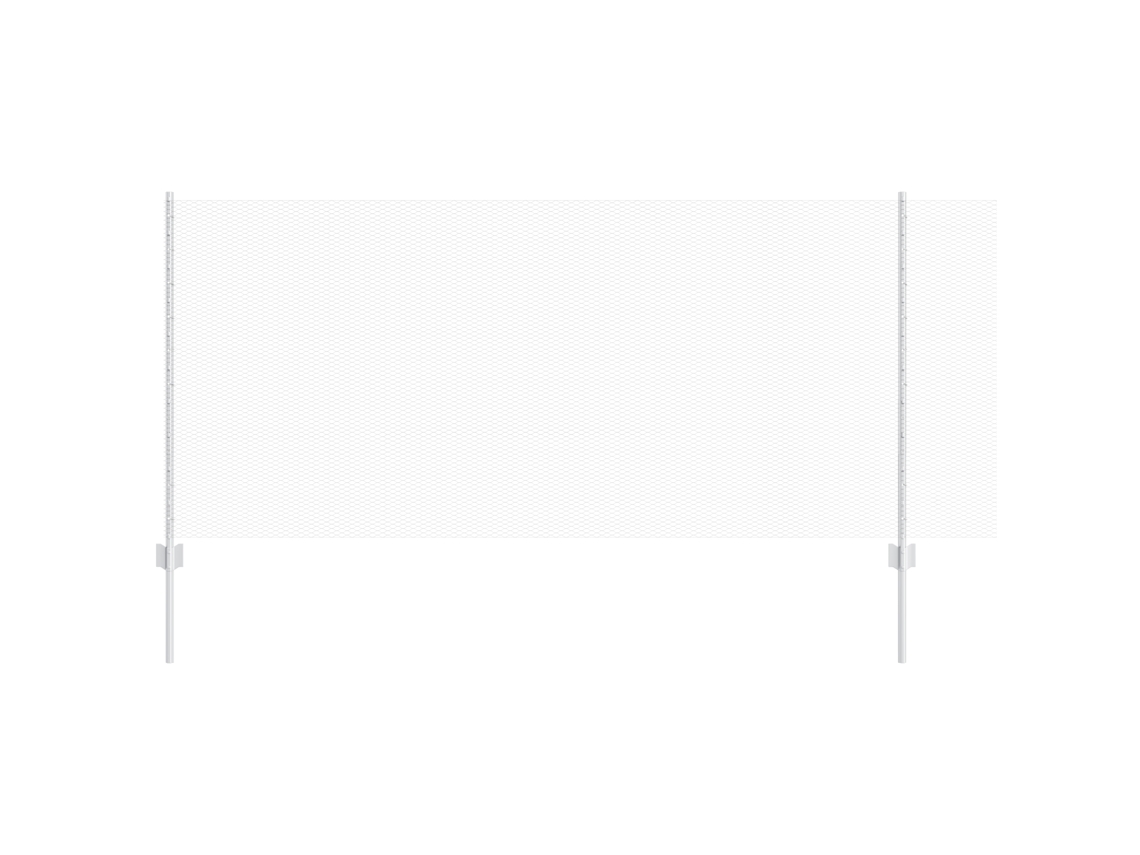 Conjunto 1 Painel De Cerca Vidaxl Prateado Aço (10 X 1 M)