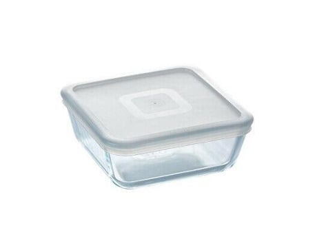 Lancheira Hermética  C&F Transparente Vidro de Borosilicato - 0,85 l - 19 x 14 cm