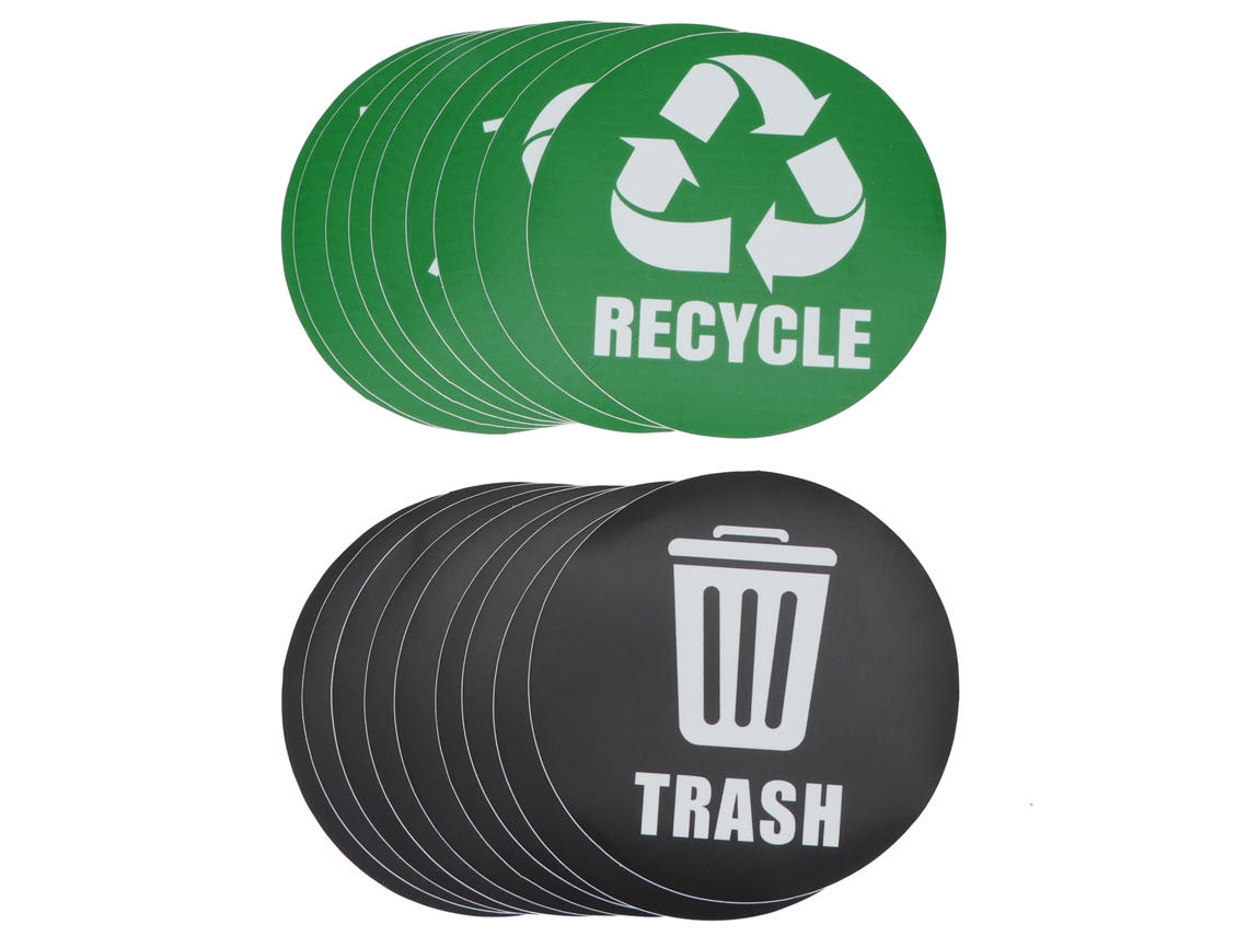 Adesivos Autoadesivos De Lixo Reciclável Ambiental 18 Unidades