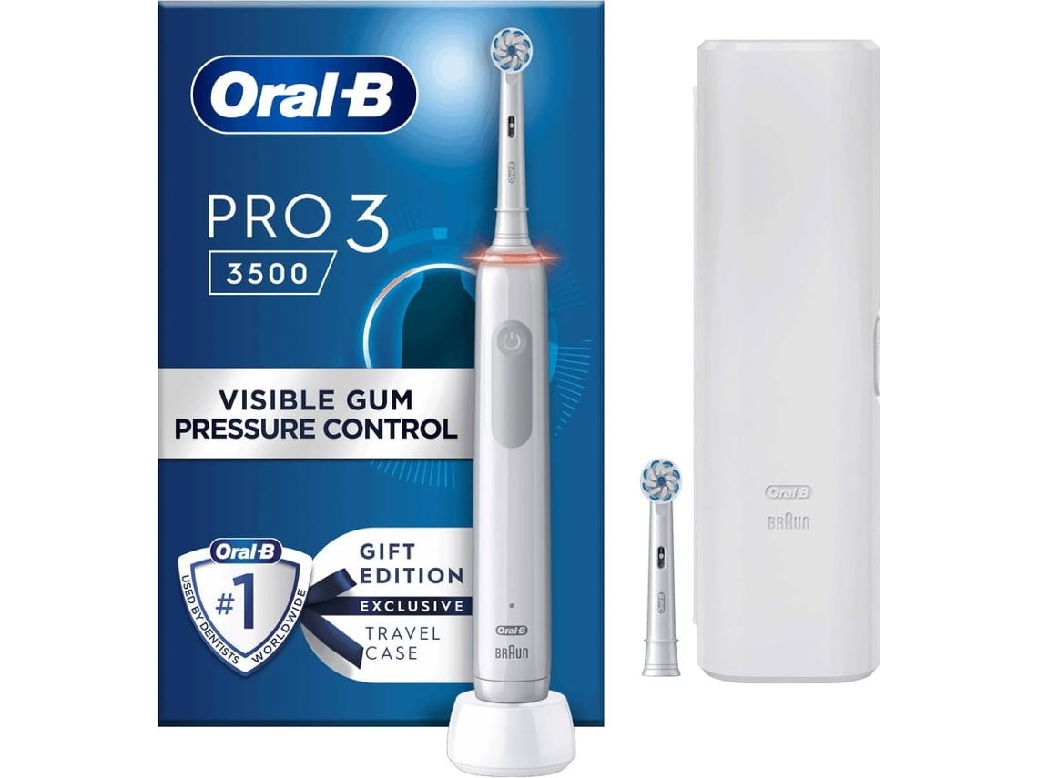 Escova Dentes Elétrica ORAL-B Pro 3 3500 Branca (Outlet Caixa Aberta - 1 Unidade)