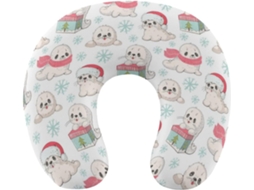 Almofada de Viag Fofa em Formato U para Bebês, Suporte Pescoço Espuma Viscoelástica, Acessório Confortável