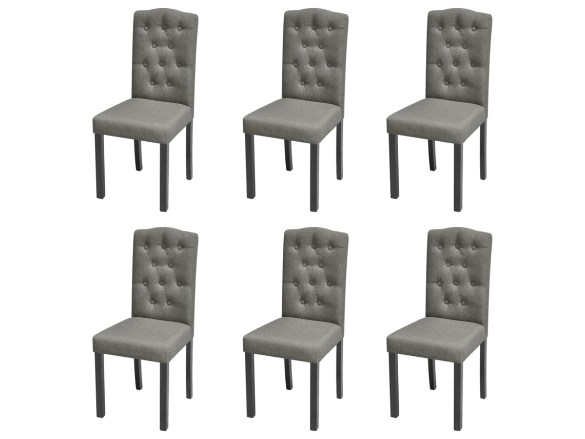 Dining Chair, Dining Chairs Vidaxl Cinzeto Tecido (n/a)