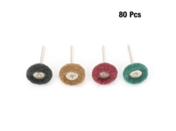 Kit De 80 Discos De Lija De 25mm Cepillo De Rueda Abrasivo Para Polir E Brilhar