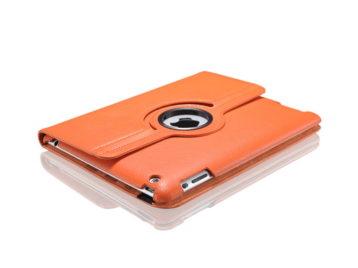 Capa Protetora Para Ipad Air 6, Capa De Couro Giratória Para Ipad 9,7 Polegadas Pro11, Padrão Lichia 10,2 Laranja Laranja Aquaforge