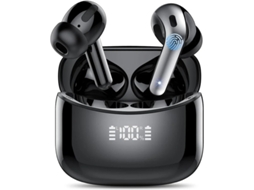 Auscultadores Sem Fios Auscultadores Sem Fios Bluetooth 5.3 Auscultadores Com Tempo De Reprodução De 52 Horas Preto Bestvite