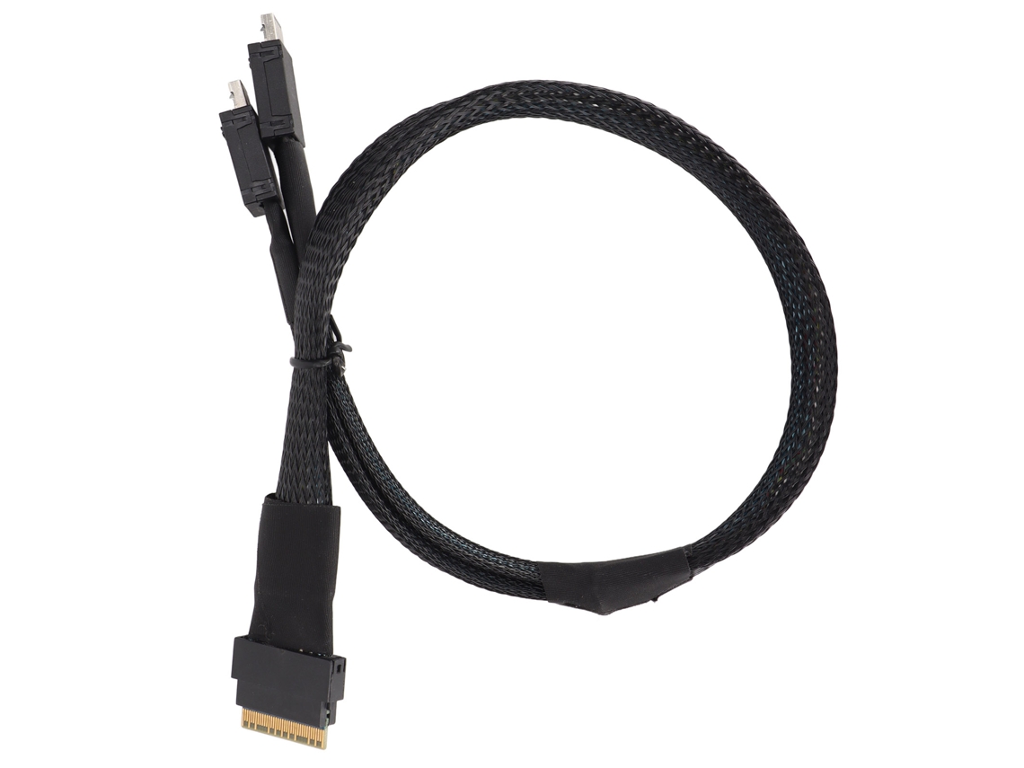 Cabo Sas Mini Sff 8654 Para Sff 8611 Com Dupla Blindagem, Alta Resistência E Anti Interferência