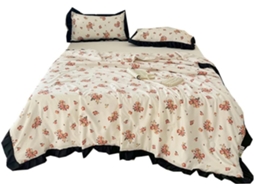 Colcha Acolchoada Fansu Capa de Cama Manta para Ar Condicionado Edredom Microfibra Conjunto Sofá Cobertor Toda