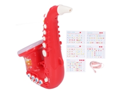Rebe-brinquedo Saxofone Para Crianças Meninas E Meninos Bonito Ajustável Instrumento Musical Presente De Aniversário Festa Vermelho