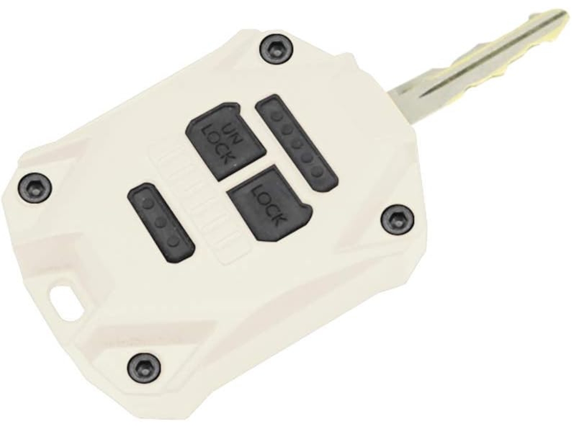 Cnkaka036 Capa Protetora Para Chave De 2 Botões Do Jeep Wrangler Jk 2007-2017, Branca
