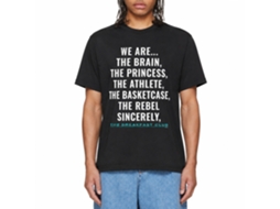 Rockinstone Breakfast Club Movie Sincerely Yours Black Adult T-shirt Size:m