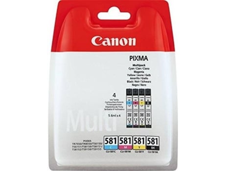 Tinteiro CANON  Cli-581 C/M/Y/Bk Multicor (2103C004)