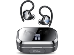 Fones de Ouvido Sem Fio Bluetooth 5.3 Ipx7 À Prova D'água Deep Bass 2.0 Adequados para Esportes e Corrida JIAPEI (preto)