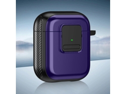 Estojo Para Fones De Ouvido Sem Fio Em Tpu + Pc Com Interruptor Magnético Para Airpods 2 / 1