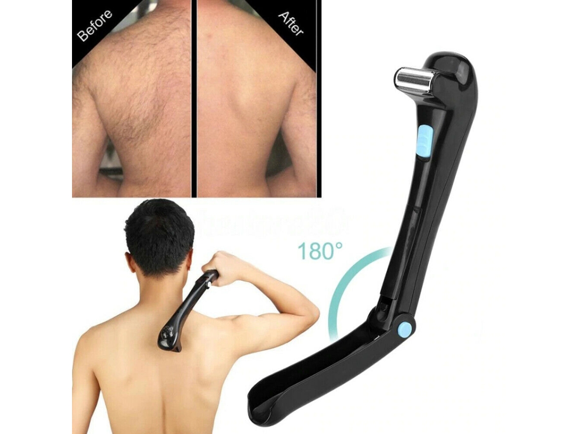 Aparelho De Barbear Costas Elétrico Profissional Plegável, Barbear Trimmer Corporal Para Remoção De Cabelo Nas Costas