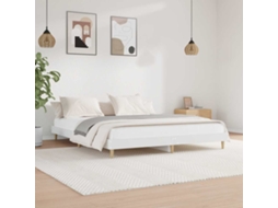 Vidaxl Estrutura de Cama 120x200 Cm Derivados de Madeira Branco