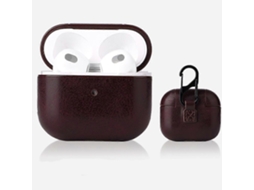 Camada Protetora para Fones de Ouvido com Textura Crazy Horse e Fivela de Fixação para Airpods 3 GIECY