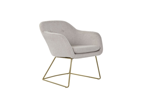 Poltrona DKD HOME DECOR Bege Dourado Metal 63x64x70 cm