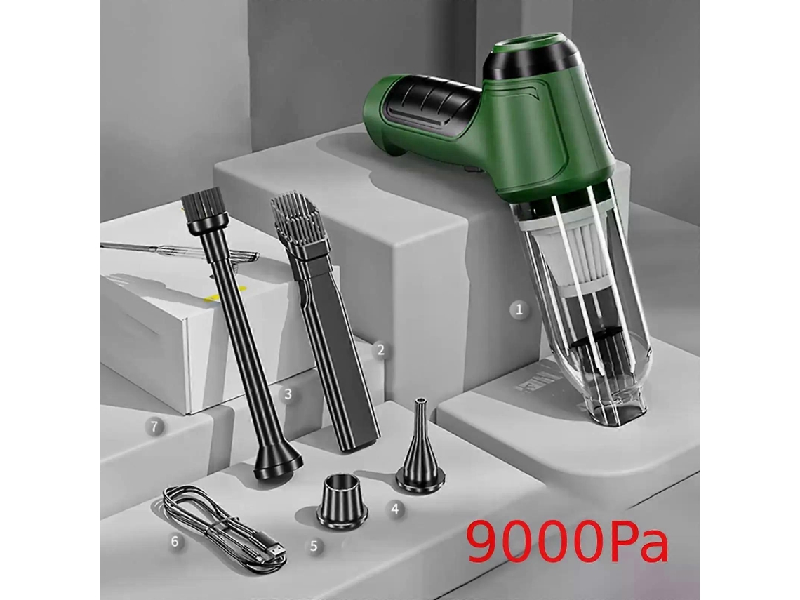 Aspirador De Pó Sem Fio Para Carro 9000pa, Aspirador De Pó Portátil Com Forte Sucção Para Limpeza De Carros, Casas, Escritórios E Aquaforge