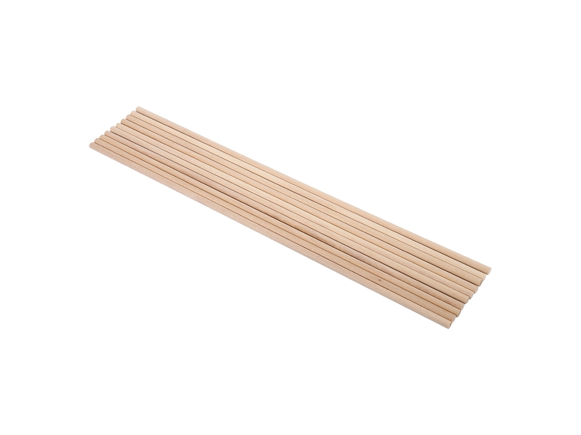 VYLARA 10 Palitos de Madeira para Artesanato DIY 0,5cm x 30cm