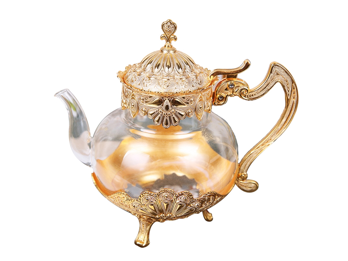 Chaleira XGF Palácio Dourado Dourado Metal  Cafetle Vas