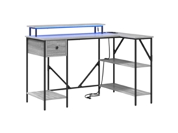 Conjunto 1 Mesa Moderna Vidaxl Cinzento Derivados De Madeira (120 X 79 X 86,5 Cm)
