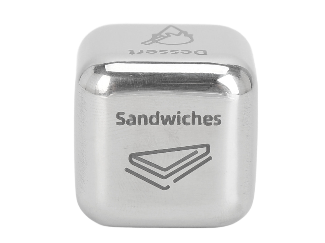 Dinner Dice Stainless Steel Food Decision Decider For Special Occasions
